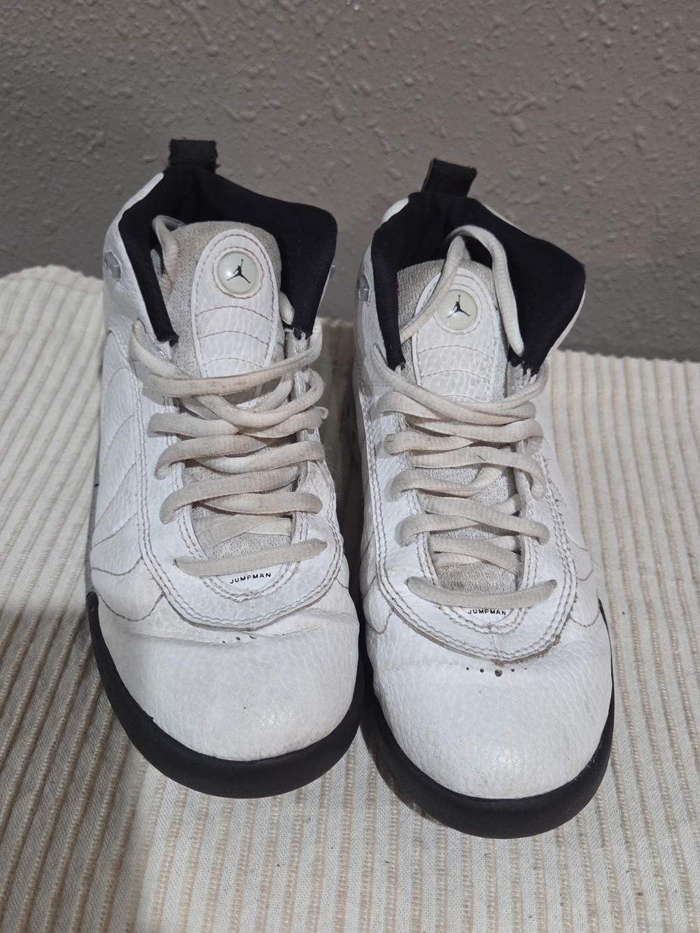 Jordan Kids White and Black High-Top Sneakers